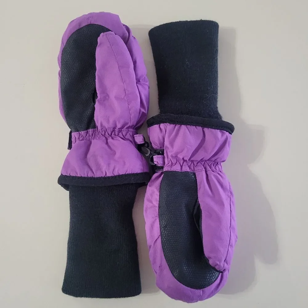 SnowStoppers® Kids Purple Waterproof Long Cuff Winter Thinsulate™ Mittens